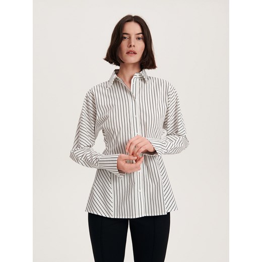 Reserved - Koszula w prążek - biały ze sklepu Reserved w kategorii Koszule damskie - zdjęcie 163637950