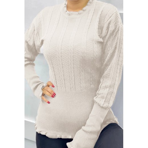 Sweter ROBILMA ECRU ze sklepu Ivet Shop w kategorii Swetry damskie - zdjęcie 163646883