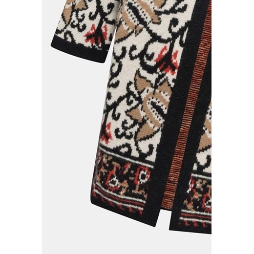 Sweter damski wielokolorowy Stefanel z dekoltem w literę v 