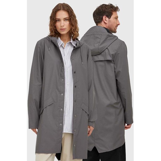 Rains kurtka przeciwdeszczowa 12020 Jackets kolor szary przejściowa ze sklepu ANSWEAR.com w kategorii Płaszcze męskie - zdjęcie 163650692