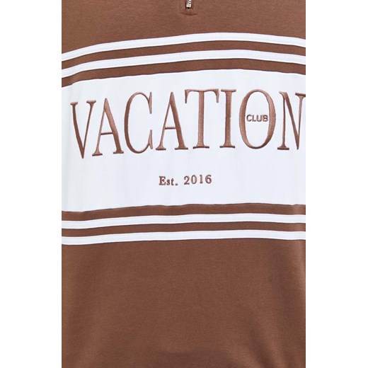 On Vacation bluza męska kolor brązowy wzorzysta On Vacation M ANSWEAR.com