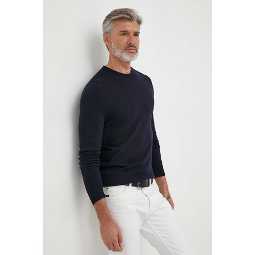 Sisley sweter z domieszką wełny męski kolor granatowy lekki Sisley M ANSWEAR.com
