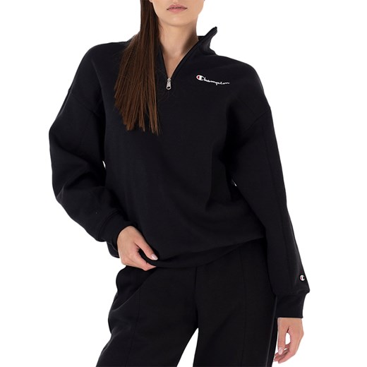 Bluza Champion Half Zip Sweatshirt 116590-KK001 - czarna ze sklepu streetstyle24.pl w kategorii Bluzy damskie - zdjęcie 163653704