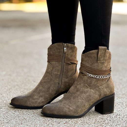 Botki beżowe Daszyński 