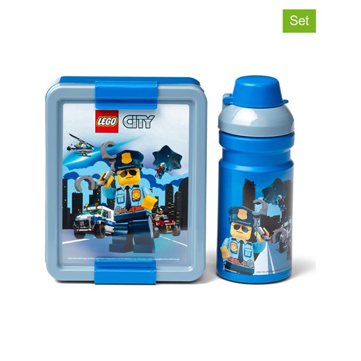 LEGO 2-częściowy zestaw &quot;Lego City&quot; w kolorze niebieskim na lunch ze sklepu Limango Polska w kategorii Pojemniki kuchenne - zdjęcie 163666780