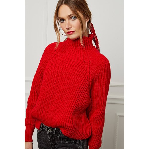 So Cachemire Wełniany sweter &quot;Baby&quot; w kolorze czerwonym ze sklepu Limango Polska w kategorii Swetry damskie - zdjęcie 163668282