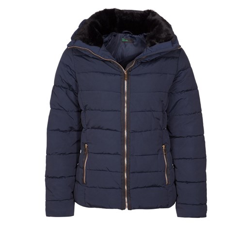 Benetton Kurtka zimowa dark navy zalando szary abstrakcyjne wzory