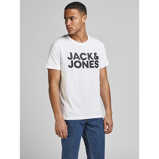 Jack &amp; Jones Koszulka &quot;Corp&quot; w kolorze białym ze sklepu Limango Polska w kategorii T-shirty męskie - zdjęcie 163672831