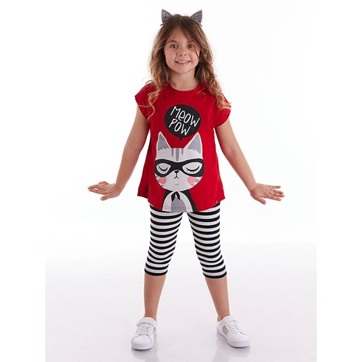 Denokids 2-częściowy zestaw &quot;Meow Pow&quot; w kolorze czarno-czerwonym Denokids 128 promocyjna cena Limango Polska