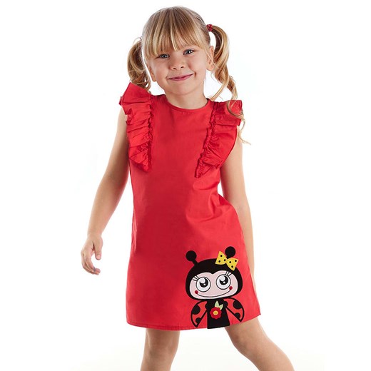 Denokids Sukienka &quot;Ladybug&quot; w kolorze czerwonym ze sklepu Limango Polska w kategorii Sukienki dziewczęce - zdjęcie 163684140