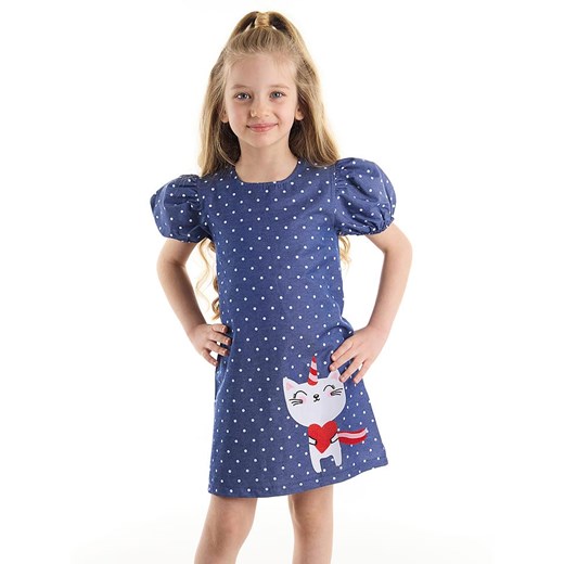 Denokids Sukienka &quot;Catcorn&quot; w kolorze niebieskim ze sklepu Limango Polska w kategorii Sukienki dziewczęce - zdjęcie 163684150