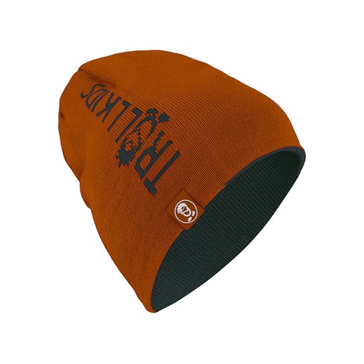 Trollkids Dwustronna czapka beanie &quot;Troll&quot; w kolorze jasnobrązowo-granatowym ze sklepu Limango Polska w kategorii Czapki dziecięce - zdjęcie 163692134