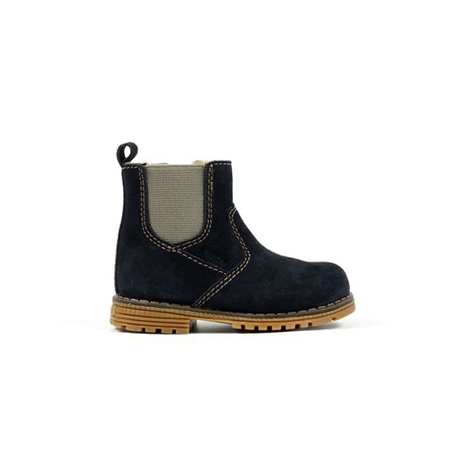 Richter Shoes Skórzane sztyblety w kolorze granatowym ze sklepu Limango Polska w kategorii Buty zimowe dziecięce - zdjęcie 163695823