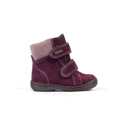 Richter Shoes Skórzane botki zimowe w kolorze fioletowym ze sklepu Limango Polska w kategorii Buty zimowe dziecięce - zdjęcie 163695841