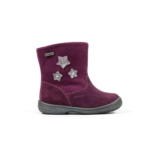 Richter Shoes Skórzane botki zimowe w kolorze fioletowym ze sklepu Limango Polska w kategorii Buty zimowe dziecięce - zdjęcie 163695853