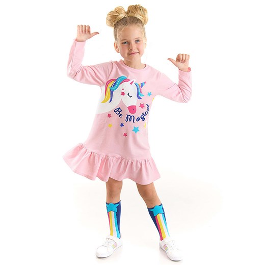 Denokids Sukienka w kolorze jasnoróżowym ze sklepu Limango Polska w kategorii Sukienki dziewczęce - zdjęcie 163697970