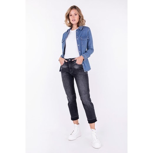 Blue Fire Dżinsy "Amy" - Boyfriend fit - w kolorze antracytowym Blue Fire W30/L30 Limango Polska promocja
