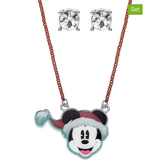 Disney Mickey Mouse 2-częściowy zestaw biżuterii - naszyjnik, kolczyki onesize Limango Polska wyprzedaż