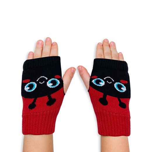 Denokids Ocieplacze &quot;Ladybug&quot; w kolorze czarno-czerwonym ze sklepu Limango Polska w kategorii Rękawiczki dziecięce - zdjęcie 163703871