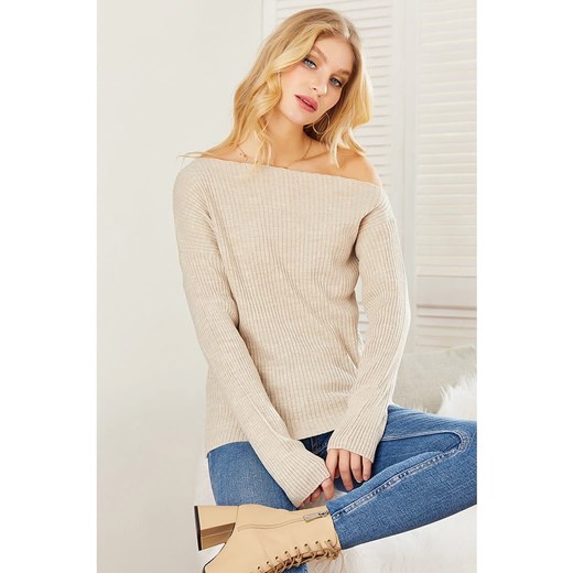LA Angels Sweter w kolorze beżowym ze sklepu Limango Polska w kategorii Swetry damskie - zdjęcie 163709541