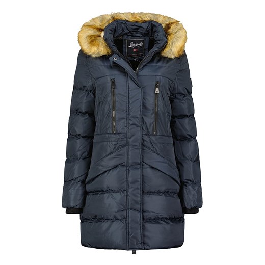 Geographical Norway Płaszcz zimowy &quot;Boxe&quot; w kolorze granatowym ze sklepu Limango Polska w kategorii Kurtki damskie - zdjęcie 163711601