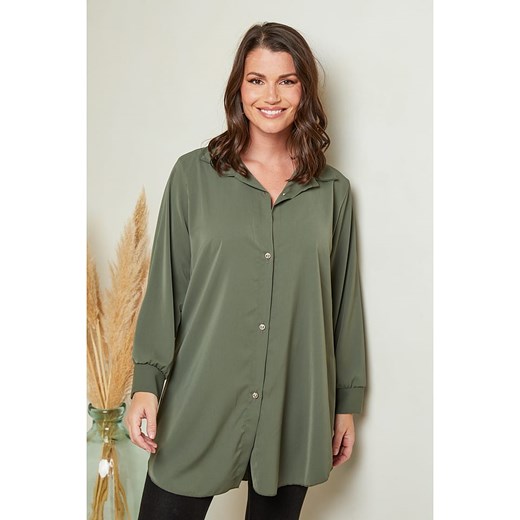 Curvy Lady Bluzka w kolorze khaki ze sklepu Limango Polska w kategorii Koszule damskie - zdjęcie 163733651
