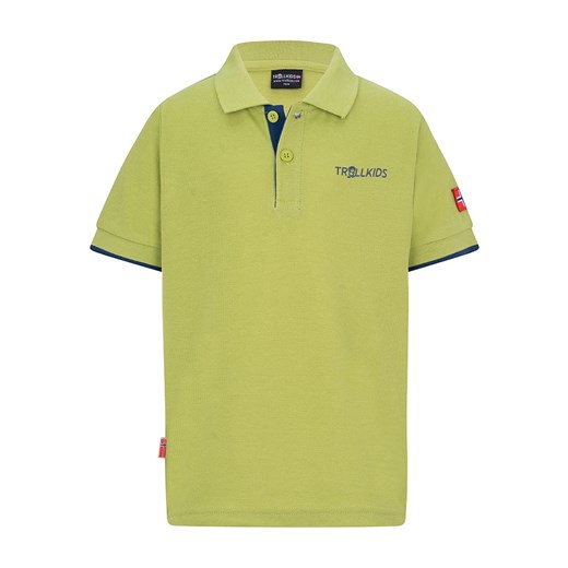 Trollkids Funkcyjna koszulka polo &quot;Bergen XT&quot; w kolorze zielonym ze sklepu Limango Polska w kategorii T-shirty chłopięce - zdjęcie 163736624
