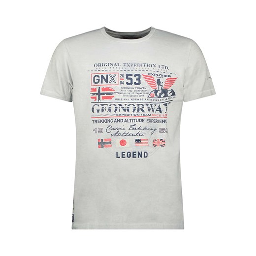 Geographical Norway Koszulka w kolorze szarym ze sklepu Limango Polska w kategorii T-shirty męskie - zdjęcie 163737994