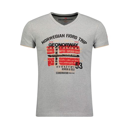 Geographical Norway Koszulka w kolorze szarym ze sklepu Limango Polska w kategorii T-shirty męskie - zdjęcie 163738101