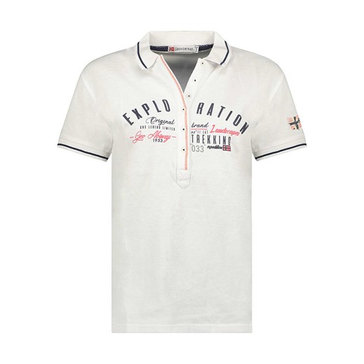 Geographical Norway Koszulka polo w kolorze białym Geographical Norway S Limango Polska okazja