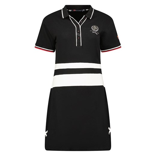 Geographical Norway Sukienka polo &quot;Kyliane&quot; w kolorze czarno-białym ze sklepu Limango Polska w kategorii Sukienki - zdjęcie 163738343