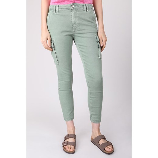 Blue Fire Dżinsy "Cargo" - Tapered fit - w kolorze oliwkowym Blue Fire W27/L29 wyprzedaż Limango Polska