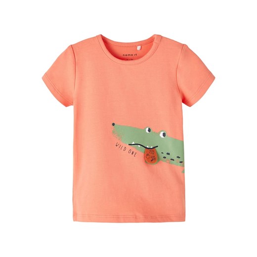 name it Koszulka &quot;Fasio&quot; w kolorze koralowym ze sklepu Limango Polska w kategorii Koszulki niemowlęce - zdjęcie 163742794