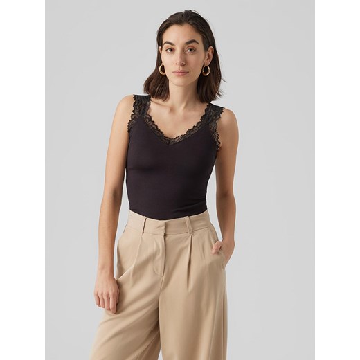 Vero Moda Top "Rosa" w kolorze czarnym Vero Moda S okazja Limango Polska