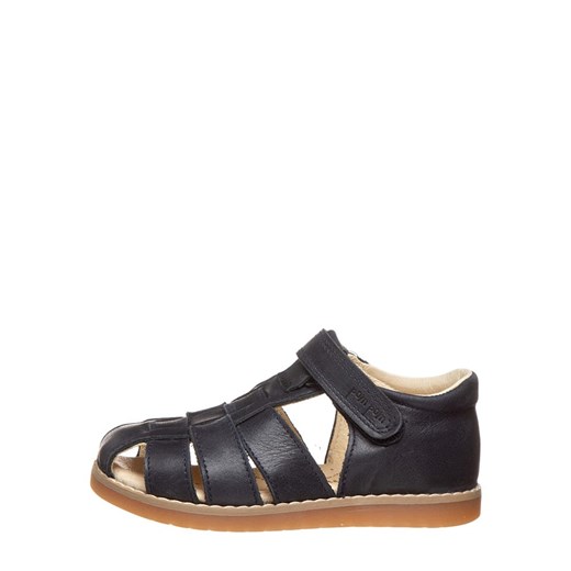 POM POM Skórzane półsandały w kolorze granatowym ze sklepu Limango Polska w kategorii Sandały dziecięce - zdjęcie 163749101
