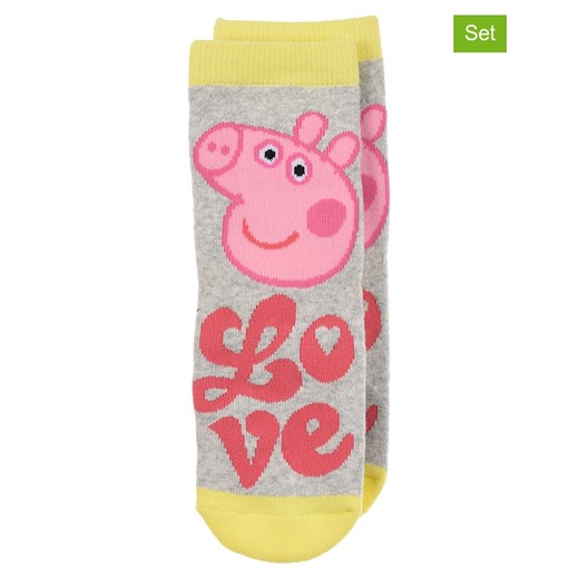 Peppa Pig Skarpety w kolorze szaro-żółtym ze sklepu Limango Polska w kategorii Skarpetki dziecięce - zdjęcie 163758763
