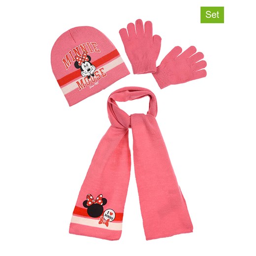 Disney Minnie Mouse 3-częściowy zestaw w kolorze różowym 52 cm okazja Limango Polska