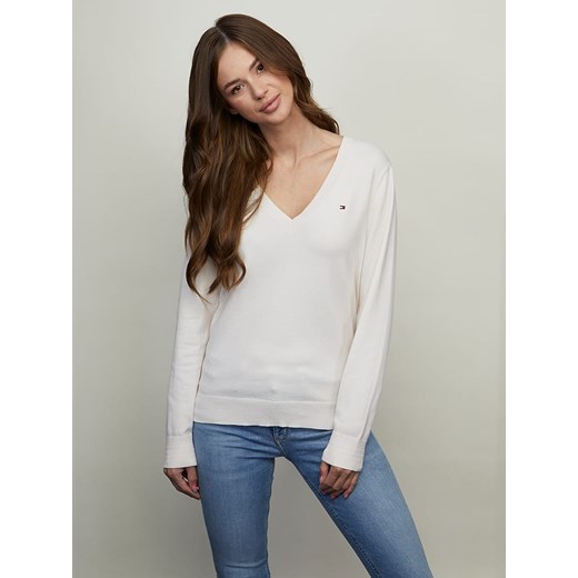 Tommy Hilfiger Sweter w kolorze białym Tommy Hilfiger XL wyprzedaż Limango Polska