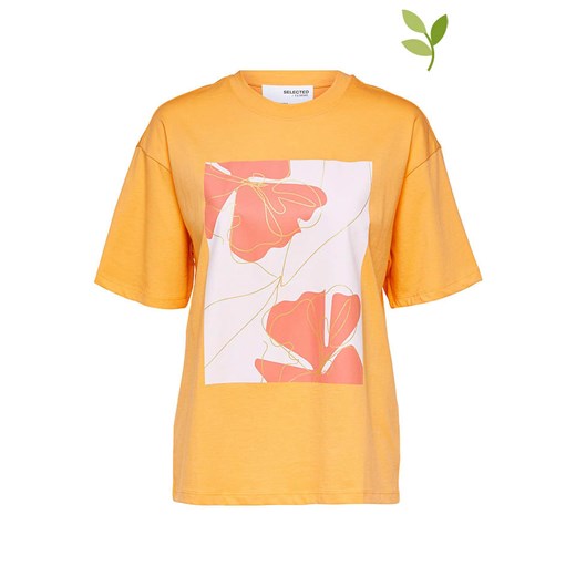 SELECTED FEMME Koszulka w kolorze pomarańczowym ze sklepu Limango Polska w kategorii Bluzki damskie - zdjęcie 163762871