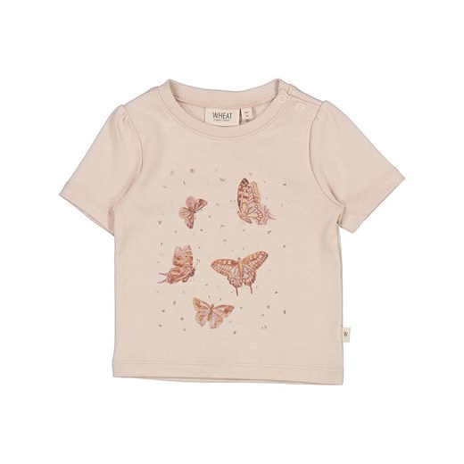 Wheat Koszulka &quot;Butterflies&quot; w kolorze jasnoróżowym ze sklepu Limango Polska w kategorii Koszulki niemowlęce - zdjęcie 163770334
