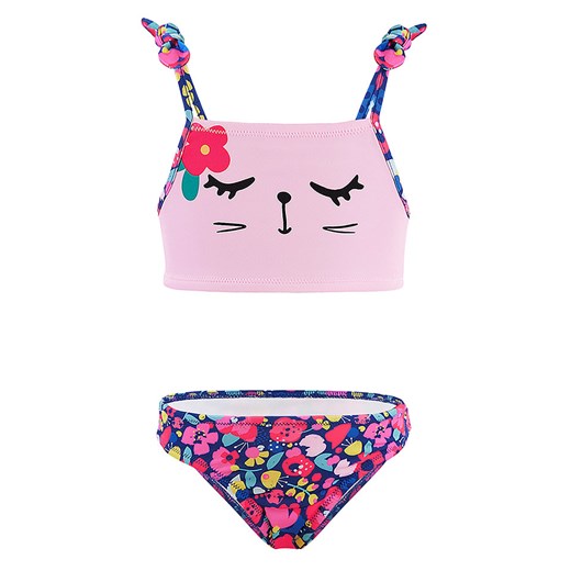 Denokids Bikini &quot;Cat&amp;Flowers&quot; w kolorze jasnoróżowym Denokids 116/122 promocyjna cena Limango Polska