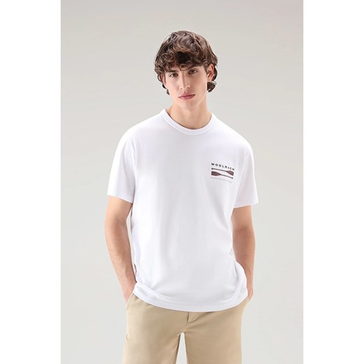 Woolrich Koszulka &quot;Lakeside&quot; w kolorze białym ze sklepu Limango Polska w kategorii T-shirty męskie - zdjęcie 163778500