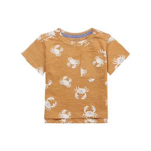 Noppies Koszulka &quot;Mentor&quot; w kolorze karmelowo-białym ze sklepu Limango Polska w kategorii Koszulki niemowlęce - zdjęcie 163781763