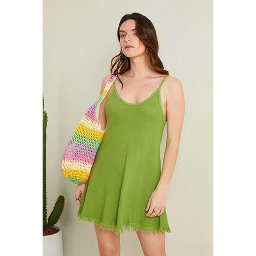 Le Monde du Lin Lniana sukienka w kolorze zielonym ze sklepu Limango Polska w kategorii Sukienki - zdjęcie 163782574