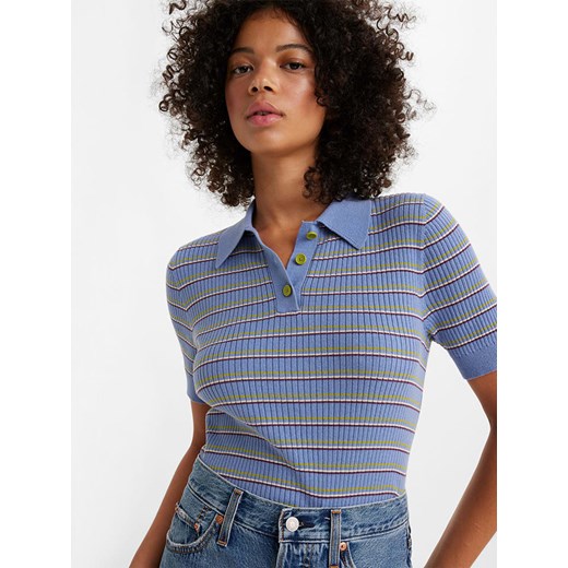 Levi´s Koszulka polo w kolorze niebieskim ze wzorem ze sklepu Limango Polska w kategorii Bluzki damskie - zdjęcie 163802971