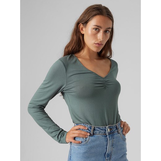 Vero Moda Koszulka w kolorze zielonym ze sklepu Limango Polska w kategorii Bluzki damskie - zdjęcie 163803294