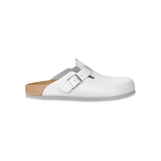 Birkenstock Skórzane chodaki &quot;Boston&quot; w kolorze białym ze sklepu Limango Polska w kategorii Klapki damskie - zdjęcie 163809401