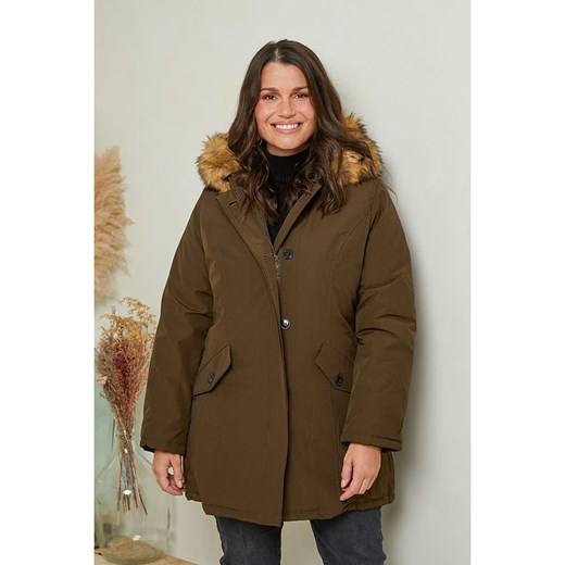 Curvy Lady Kurtka zimowa w kolorze khaki Curvy Lady 40/42 okazja Limango Polska