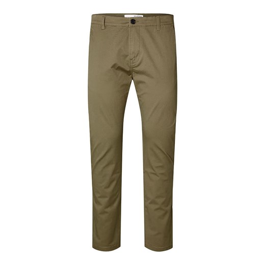 SELECTED HOMME Spodnie chino &quot;Slim 175&quot; w kolorze khaki ze sklepu Limango Polska w kategorii Spodnie męskie - zdjęcie 163813161