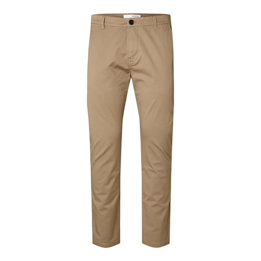 SELECTED HOMME Spodnie chino &quot;Slim 175&quot; w kolorze jasnobrązowym ze sklepu Limango Polska w kategorii Spodnie męskie - zdjęcie 163813162